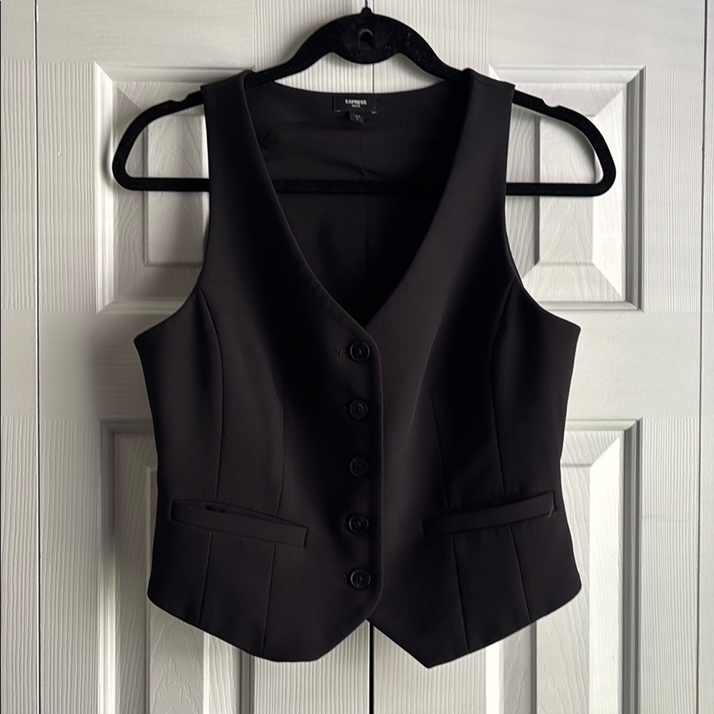 Express Black Sleeveless Vest Top